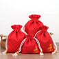 Cotton Linen Drawstring Bags Colorful Lotus Print 8x10-12x15cm 2pcs 9