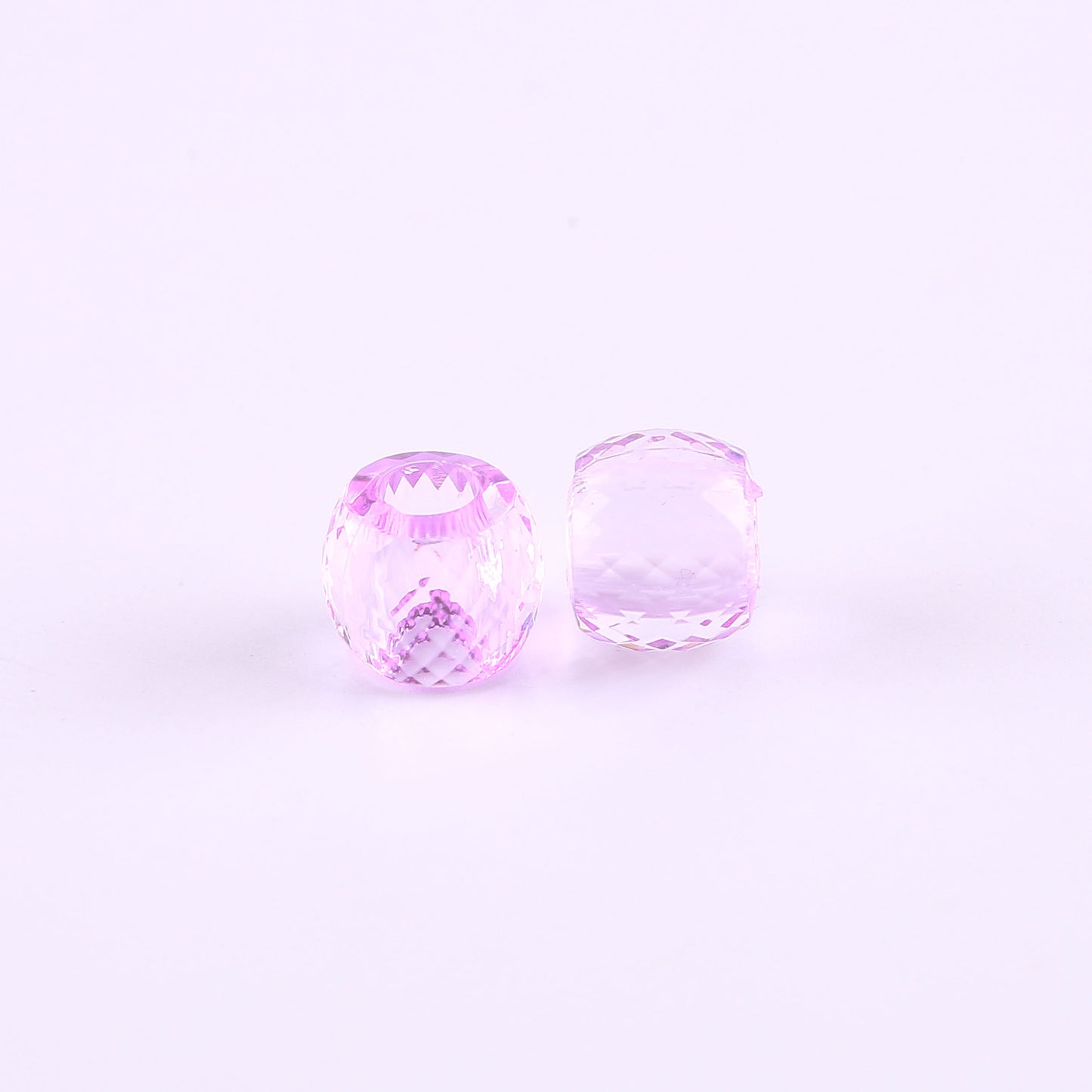 Faceted Pony Beads Acrylic 13mm Transparent Large Hole 50pcs 7
