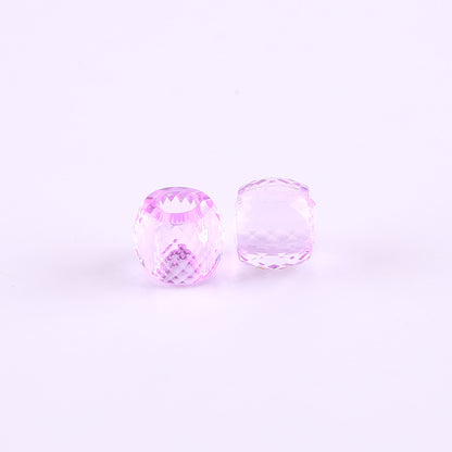 Faceted Pony Beads Acrylic 13mm Transparent Large Hole 50pcs 7