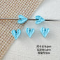 Heart Stone Metal Beads 6mm 9mm Glossy Painted Pastel Colors 50pcs 8