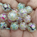 Transparent Daisy Acrylic Beads 16mm UV Plating Glossy 100pcs 3