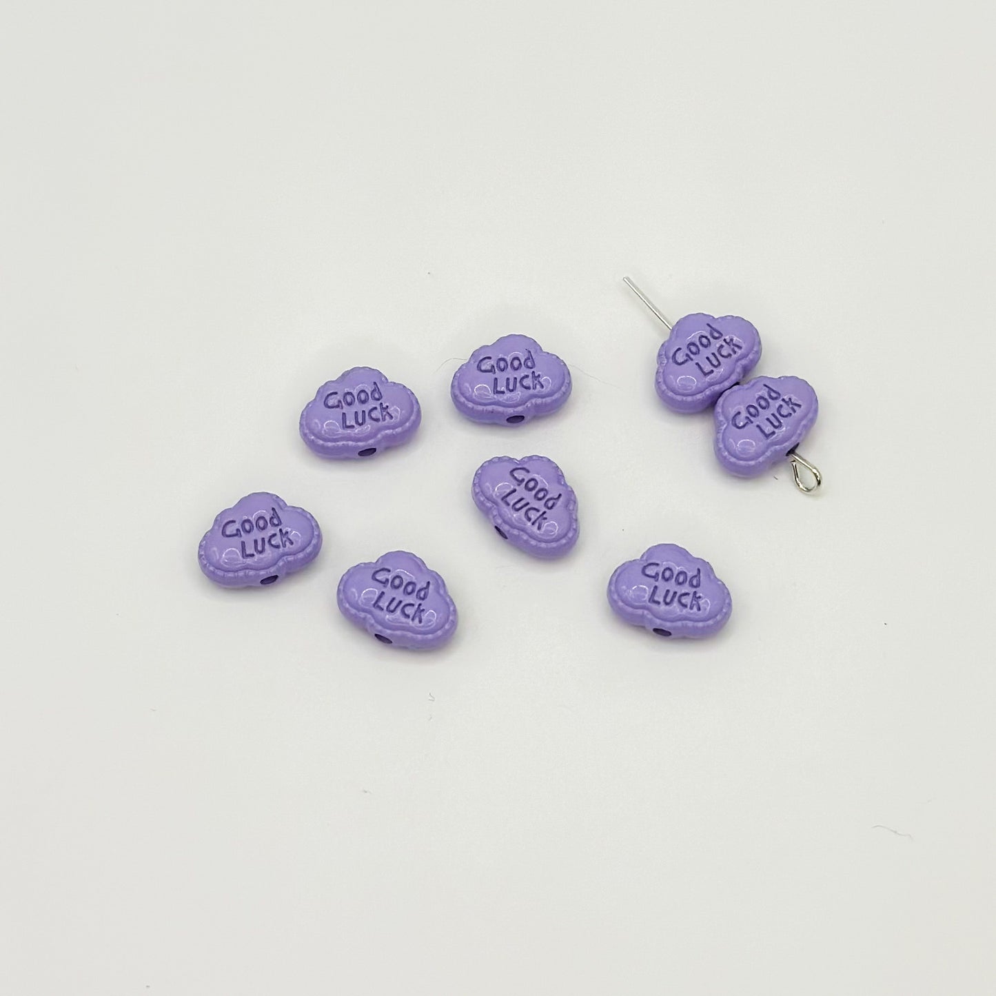 Cartoon Cloud Metal Beads 12mm Painted Alloy 20pcs 16