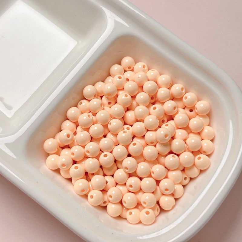 Painted Square Acrylic Beads 6mm 5mm Macaron Color Baking 30pcs 16