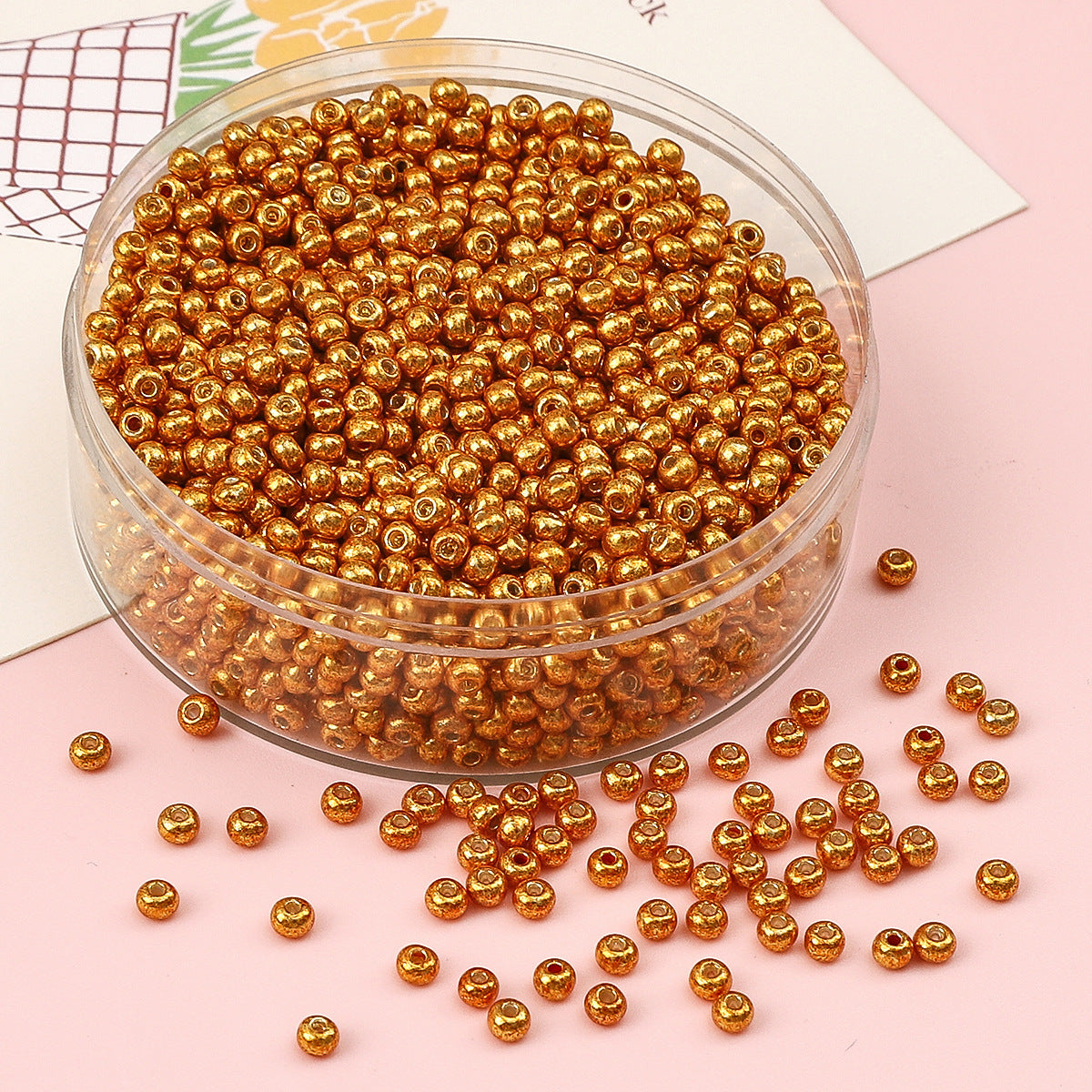 Metallic Seed Glass Beads 2mm Premium Colorful Shimmering 3000pcs 8