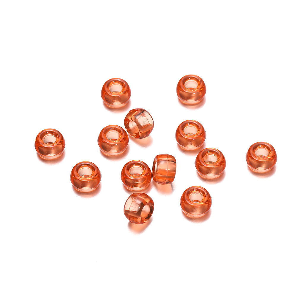 Clear Pony Beads 9mm Large Hole Translucent Plastic 300pcs 11