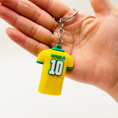 PVC Football Jersey Keychain Vibrant Sports Team Colors 8