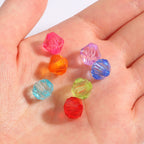 Transparent Rhombus Acrylic Beads 4-10mm Colored Mixed 3