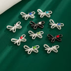 Jewelled Bow Rhinestone Beads 22mm Alloy Decorative 10pcs