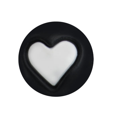 15mm Heart Silicone Beads Multi Color Layered Two Tone Matte 50pcs 7
