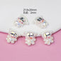Plating Resin Beads Cartoon Character Glossy Pastel Colors 10pcs 12