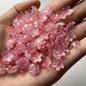Cherry Blossom Flower Glass Beads 10mm Iridescent Mixed Colors 100pcs 7