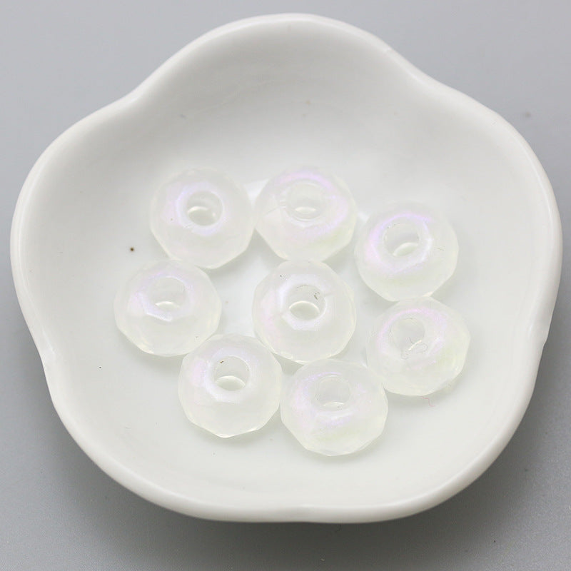 Acrylic Faceted Spacer Beads 15mm Large Hole 40pcs 25