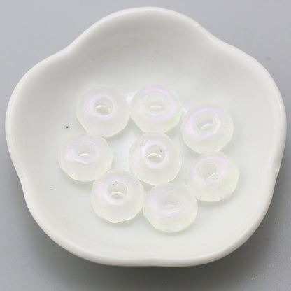 Acrylic Faceted Spacer Beads 15mm Large Hole 40pcs 25