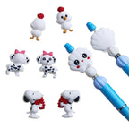 Silicone 3D Focal Beads Snoopy Shell Smiling Face Center 20Pcs 4