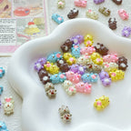 3D Loopy Metal Beads 16mm Baking Painted Glossy 10pcs 4