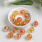 Shimmer Floral Resin Beads 16mm Round Multicolor 10pcs 8