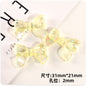 Transparent Bow Acrylic Beads 31mm AB Colored Plating 1pc 10