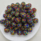 Rhinestone Bubblegum Beads 20mm Color-Mixing Resin Sparkle 50pcs