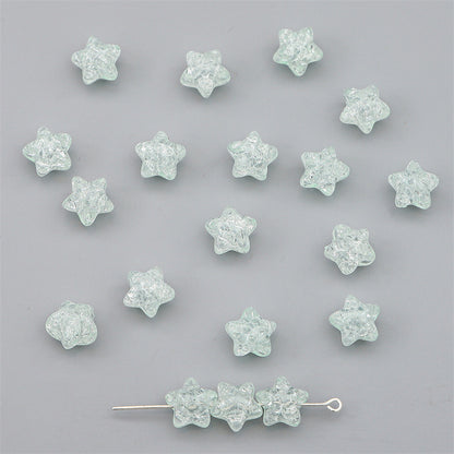 Crackle Star Acrylic Beads 11mm Translucent Glossy 100pcs 8