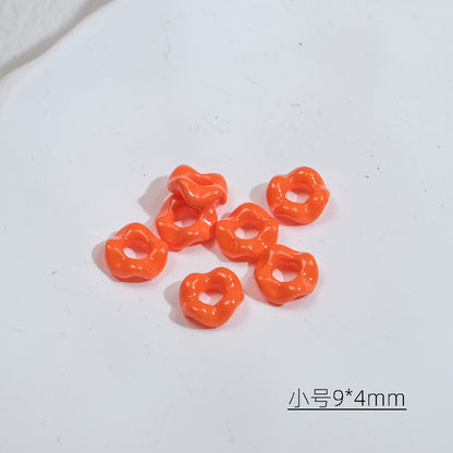 Acrylic Wavy Spacer Beads 9mm Mini Glossy Finish 100pcs 20