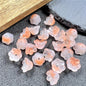 Czech Glass Beads Flower 12mm Iridescent Crystal Clear 50pcs 16