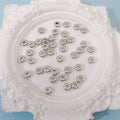 Alloy Round Spacer Beads 6mm 4mm Glossy Tibetan Style 100pcs 6