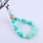 Rose Silicone Bead Wristlet Keychain Floral Charm Pastel Colors 12