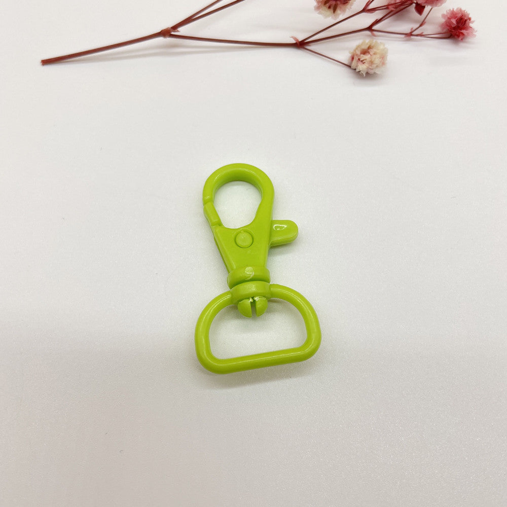 Colorful Plastic Swivel Snap Hook Keychain Clasps 40mm 20pcs 19