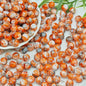 Antique Imitation Ceramic Splash Ink Round Glass Beads 10mm 100pcs 15