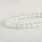Lampwork Glass Beads Iridescent Silver Foil Filled 10mm 10pcs 6