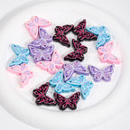 Hand Painted Butterfly Acrylic Beads 25mm Enamel Finish 10pcs 5