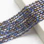 Gilded Oval Seed Glass Beads 4x6mm Plated Gold Frame 96pcs 12