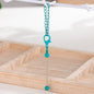 Beadable Keychain Mini Metal Bar Colorful Pendant 8 Centimeters 12