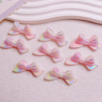 Glow In The Dark Bow Acrylic Beads 20x46mm Double Color Plating 5pcs 4