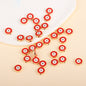 Irregular Shaped Metal Beads Double-Sided Enamel Evil Eye 20pcs 34