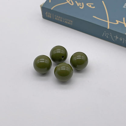 Opaque Bubblegum Beads 20mm Solid Color Glossy Mixed 113pcs 40