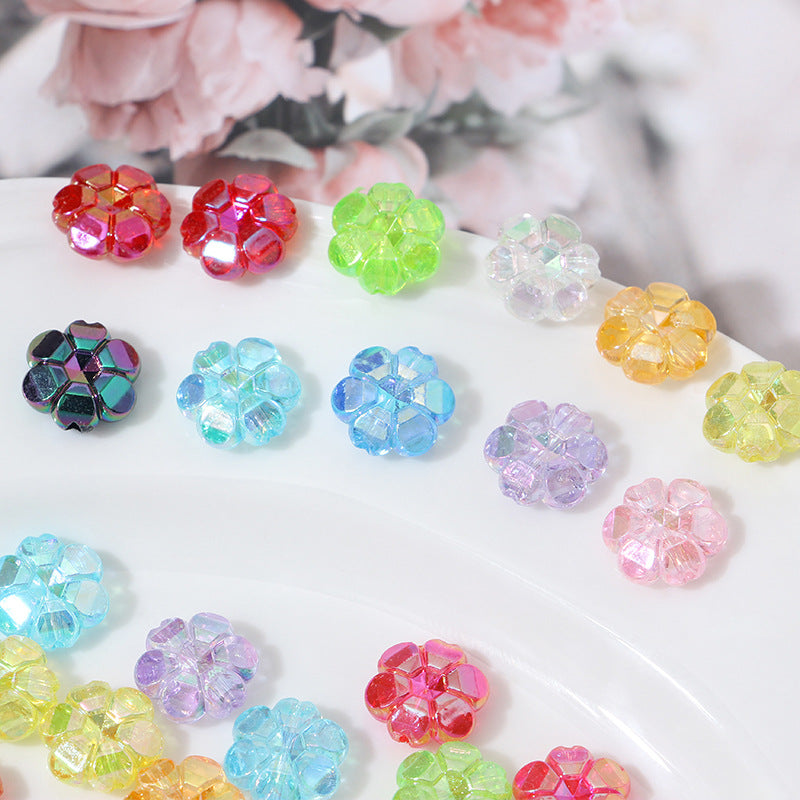 Transparent Faceted Plum Acrylic Beads 10mm Colorful Assorted 50pcs 3