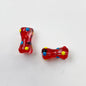 Painted Dotted Bone Glass Beads 17mm Hand Painted Colorful 1pc 7