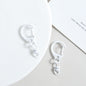 Zinc Alloy D Shaped Colorful Buckle Keychain Clasps 20pcs 38mm 18