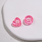 Clear Round and Heart Acrylic Beads 12mm Translucent Pastel Mixed Colors 50pcs 5