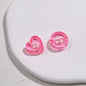 Clear Round and Heart Acrylic Beads 12mm Translucent Pastel Mixed Colors 50pcs 5