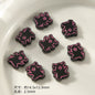 Kitten Series Metal Beads Black and Pink Enamel Alloy 10pcs 14