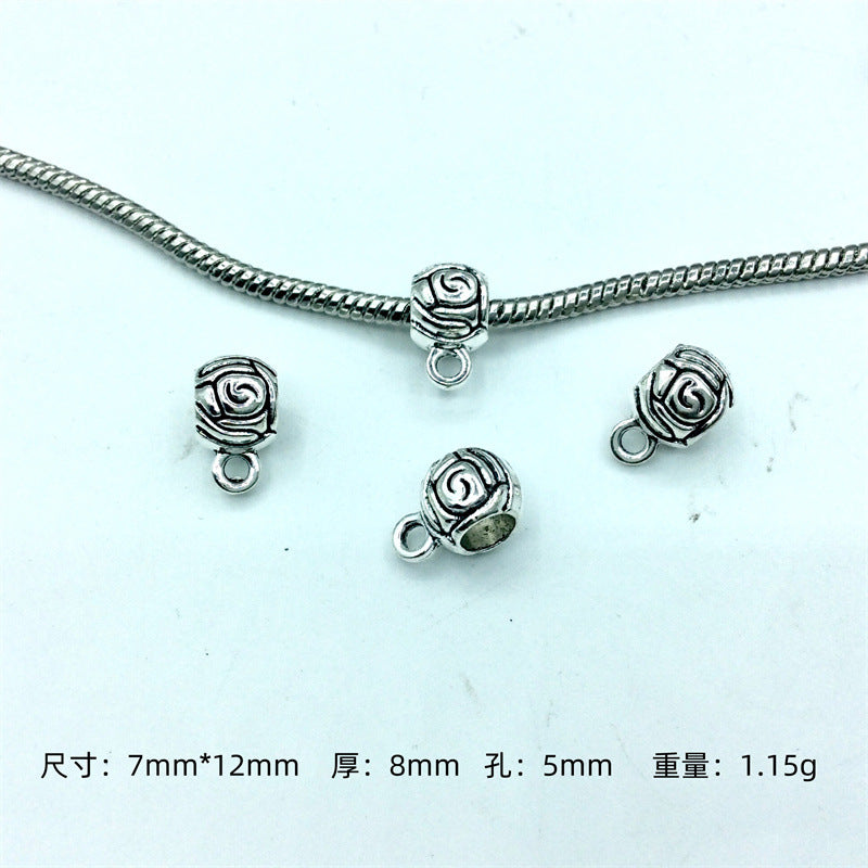 Alloy Bead-hanger Spacer Beads Large Hole 200pcs 6