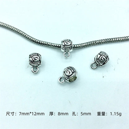 Alloy Bead-hanger Spacer Beads Large Hole 200pcs 6