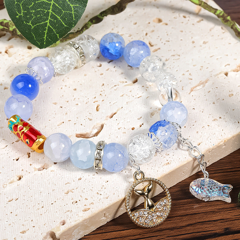 Small Fish Glass Beads 15mm Gradient Color Textured Finish 100pcs 2