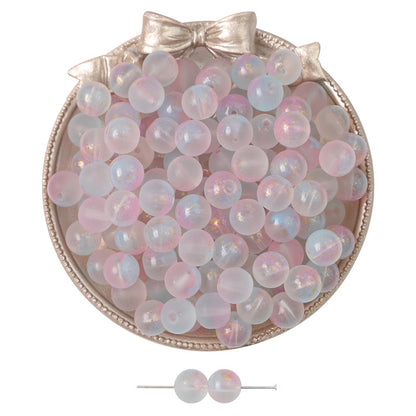 Frosted Round Glass Beads 10mm Matte Gold Fleck Mixed Colors 60pcs 7