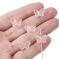 Transparent Butterfly Glass Beads 10x14mm Pastel Colors 20pcs 8