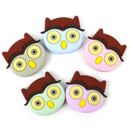 Silicone Focal Beads Owl Big Eyes Pastel Woodland 20pcs