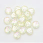 Rose Plated Glass Beads 10mm Glossy Spiral Floral Design 30pcs 11