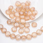 Electroplated Flat Spiral Glass Beads 12mm Metallic Iridescent 30pcs 8